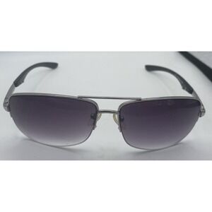 EGO Eyewear 7261 Sunglasses Italian Design Silver Metal Purple Gradient Lens